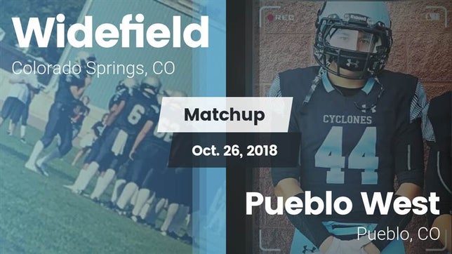 Watch this highlight video of the Widefield (Colorado Springs, CO) football team in its game Matchup: Widefield High vs. Pueblo West  2018 on Oct 26, 2018