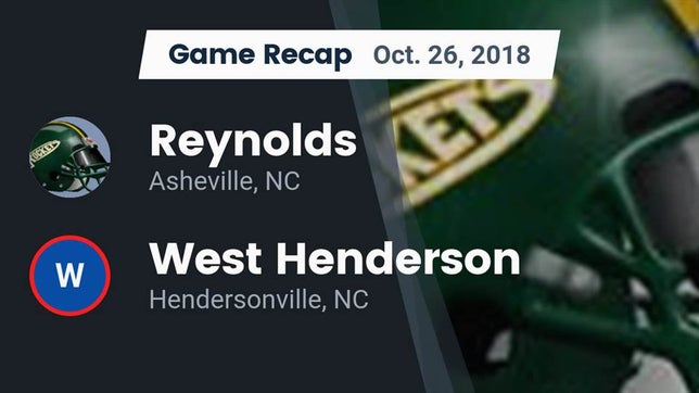 Watch this highlight video of the A.C. Reynolds (Asheville, NC) football team in its game Recap: Reynolds  vs. West Henderson  2018 on Oct 26, 2018
