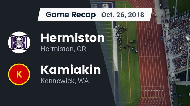 Watch this highlight video of the Hermiston (WA) football team in its game Recap: Hermiston  vs. Kamiakin  2018 on Oct 26, 2018