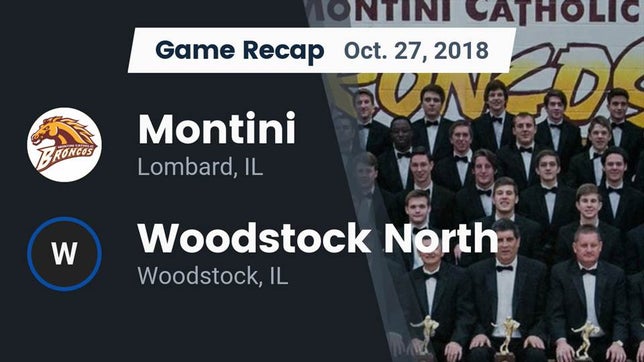 Watch this highlight video of the Montini Catholic (Lombard, IL) football team in its game Recap: Montini  vs. Woodstock North  2018 on Oct 27, 2018
