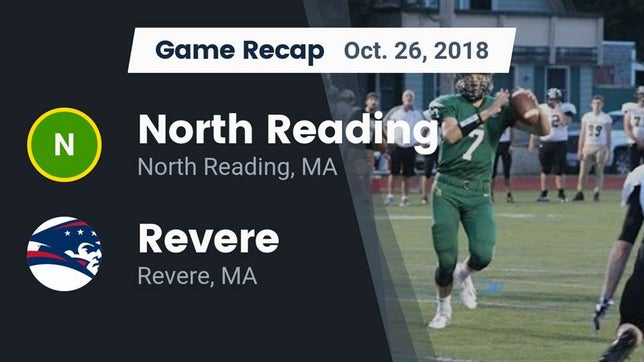 Watch this highlight video of the North Reading (MA) football team in its game Recap: North Reading  vs. Revere  2018 on Oct 26, 2018