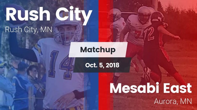 Watch this highlight video of the Rush City (MN) football team in its game Matchup: Rush City vs. Mesabi East  2018 on Oct 5, 2018