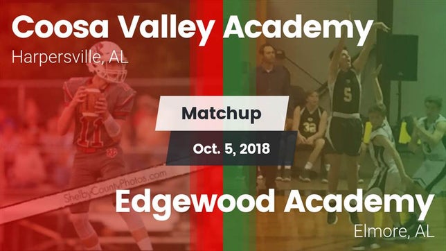 Watch this highlight video of the Coosa Valley Academy (Harpersville, AL) football team in its game Matchup: Coosa Valley Academy vs. Edgewood Academy  2018 on Oct 5, 2018