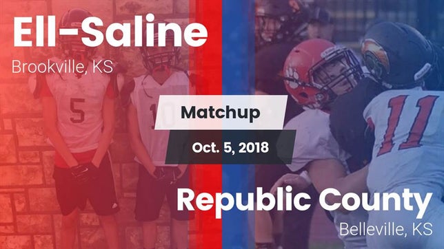 Watch this highlight video of the Ell-Saline (Brookville, KS) football team in its game Matchup: Ell-Saline High vs. Republic County  2018 on Oct 5, 2018