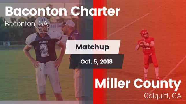 Watch this highlight video of the Baconton Charter (Baconton, GA) football team in its game Matchup: Baconton Charter vs. Miller County  2018 on Oct 5, 2018