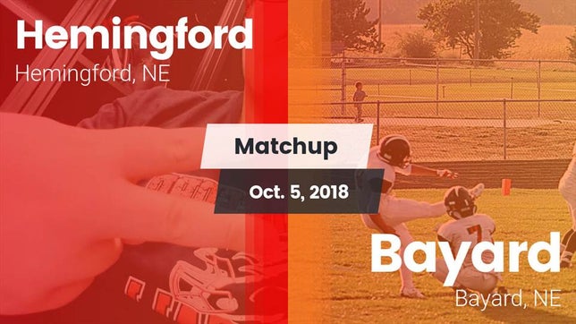 Watch this highlight video of the Hemingford (NE) football team in its game Matchup: Hemingford High vs. Bayard  2018 on Oct 5, 2018