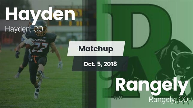 Watch this highlight video of the Hayden (CO) football team in its game Matchup: Hayden vs. Rangely  2018 on Oct 5, 2018