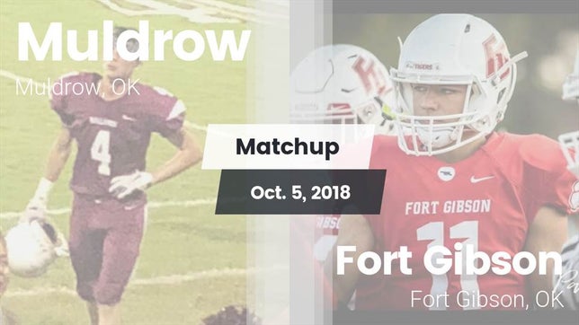 Watch this highlight video of the Muldrow (OK) football team in its game Matchup: Muldrow  vs. Fort Gibson  2018 on Oct 5, 2018