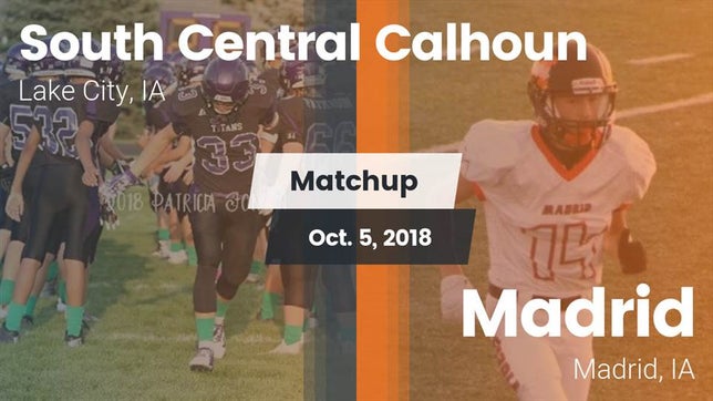 Watch this highlight video of the South Central Calhoun (Lake City, IA) football team in its game Matchup: South Central vs. Madrid  2018 on Oct 5, 2018