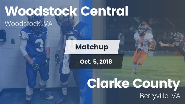 Watch this highlight video of the Central (Woodstock, VA) football team in its game Matchup: Woodstock Central vs. Clarke County  2018 on Oct 5, 2018