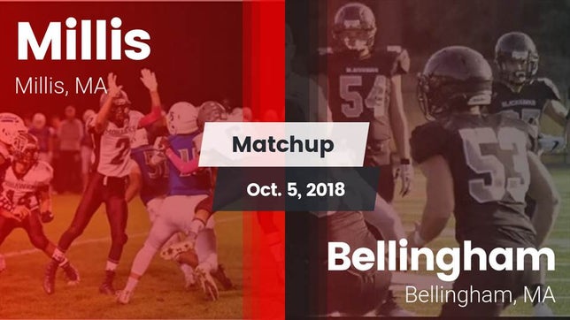 Watch this highlight video of the Millis (MA) football team in its game Matchup: Millis  vs. Bellingham  2018 on Oct 5, 2018