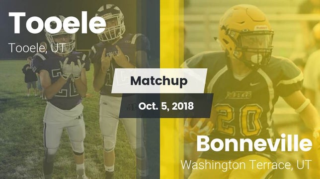 Watch this highlight video of the Tooele (UT) football team in its game Matchup: Tooele  vs. Bonneville  2018 on Oct 5, 2018
