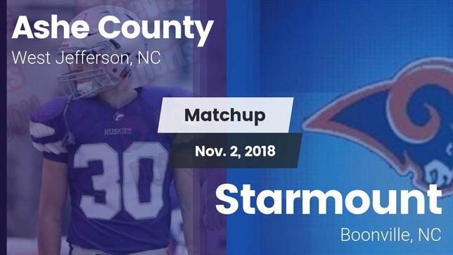 Watch this highlight video of the Ashe County (West Jefferson, NC) football team in its game Matchup: Ashe County vs. Starmount  2018 on Nov 2, 2018