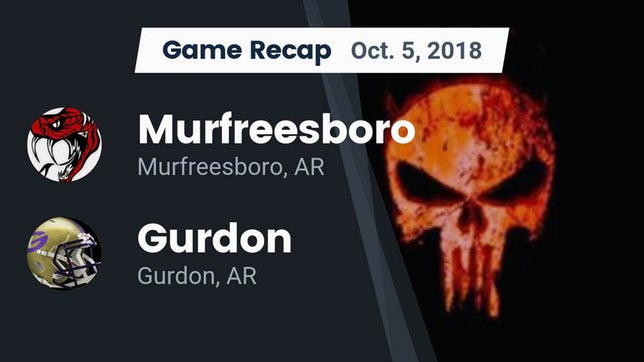 Watch this highlight video of the Murfreesboro (AR) football team in its game Recap: Murfreesboro  vs. Gurdon  2018 on Oct 5, 2018