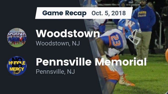 Watch this highlight video of the Woodstown (NJ) football team in its game Recap: Woodstown  vs. Pennsville Memorial  2018 on Oct 5, 2018