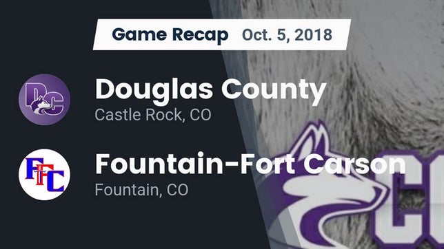 Watch this highlight video of the Douglas County (Castle Rock, CO) football team in its game Recap: Douglas County  vs. Fountain-Fort Carson  2018 on Oct 5, 2018