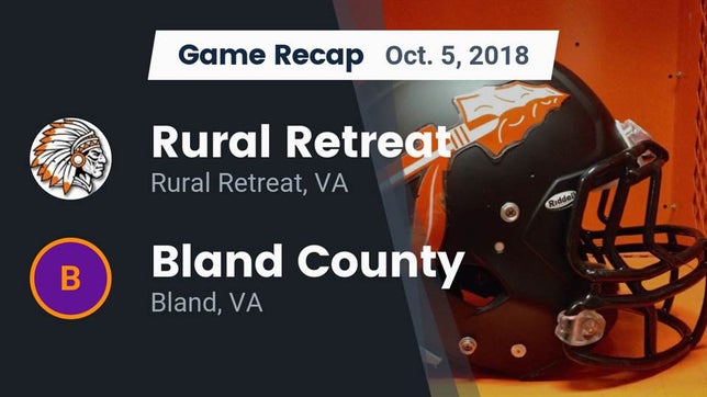 Watch this highlight video of the Rural Retreat (VA) football team in its game Recap: Rural Retreat  vs. Bland County  2018 on Oct 5, 2018