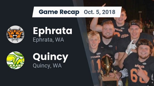 Watch this highlight video of the Ephrata (WA) football team in its game Recap: Ephrata  vs. Quincy  2018 on Oct 5, 2018
