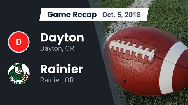 Watch this highlight video of the Dayton (OR) football team in its game Recap: Dayton  vs. Rainier  2018 on Oct 5, 2018