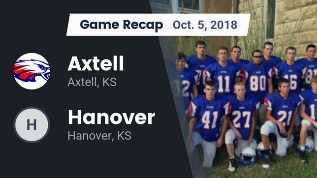 Watch this highlight video of the Axtell (KS) football team in its game Recap: Axtell  vs. Hanover  2018 on Oct 5, 2018