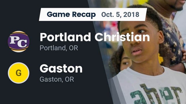 Watch this highlight video of the Portland Christian (Portland, OR) football team in its game Recap: Portland Christian  vs. Gaston  2018 on Oct 5, 2018