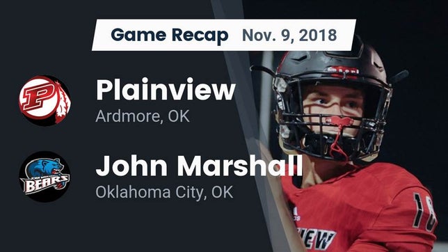 Watch this highlight video of the Plainview (Ardmore, OK) football team in its game Recap: Plainview  vs. John Marshall  2018 on Nov 9, 2018