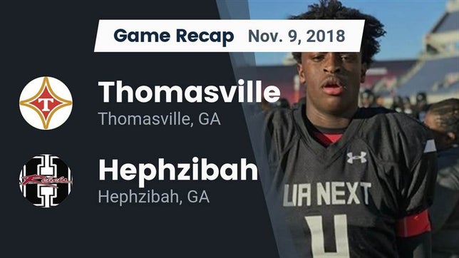 Watch this highlight video of the Thomasville (GA) football team in its game Recap: Thomasville  vs. Hephzibah  2018 on Nov 9, 2018