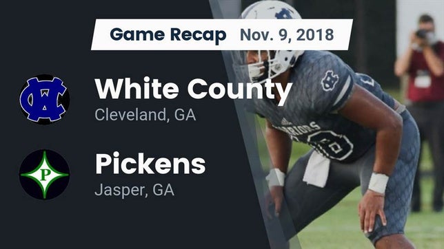 Watch this highlight video of the White County (Cleveland, GA) football team in its game Recap: White County  vs. Pickens  2018 on Nov 9, 2018