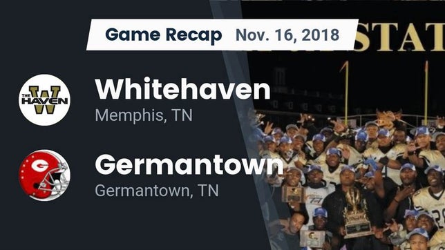 Watch this highlight video of the Whitehaven (Memphis, TN) football team in its game Recap: Whitehaven  vs. Germantown  2018 on Nov 16, 2018