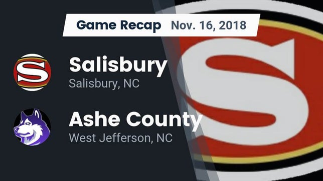 Watch this highlight video of the Salisbury (NC) football team in its game Recap: Salisbury  vs. Ashe County  2018 on Nov 16, 2018