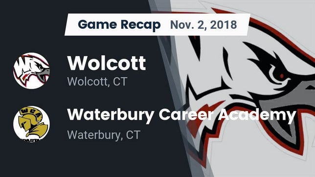 Watch this highlight video of the Wolcott (CT) football team in its game Recap: Wolcott  vs. Waterbury Career Academy 2018 on Nov 1, 2018