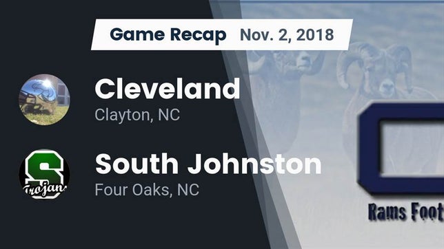 Watch this highlight video of the Cleveland (Clayton, NC) football team in its game Recap: Cleveland  vs. South Johnston  2018 on Nov 1, 2018