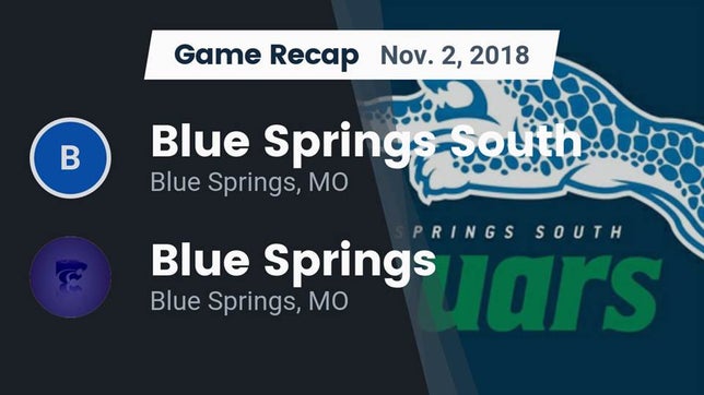 Watch this highlight video of the Blue Springs South (Blue Springs, MO) football team in its game Recap: Blue Springs South  vs. Blue Springs  2018 on Nov 2, 2018