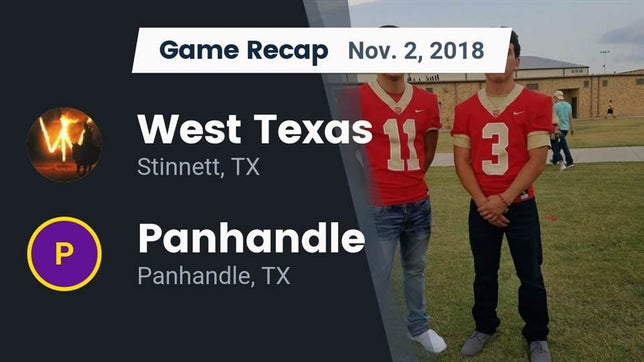 Watch this highlight video of the West Texas (Stinnett, TX) football team in its game Recap: West Texas  vs. Panhandle  2018 on Nov 2, 2018