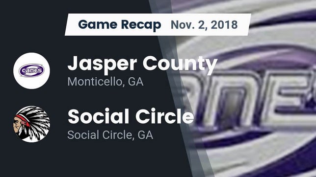 Watch this highlight video of the Jasper County (Monticello, GA) football team in its game Recap: Jasper County  vs. Social Circle  2018 on Nov 2, 2018