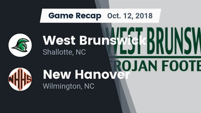Watch this highlight video of the West Brunswick (Shallotte, NC) football team in its game Recap: West Brunswick  vs. New Hanover  2018 on Nov 5, 2018