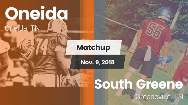 Watch this highlight video of the Oneida (TN) football team in its game Matchup: Oneida vs. South Greene  2018 on Nov 9, 2018