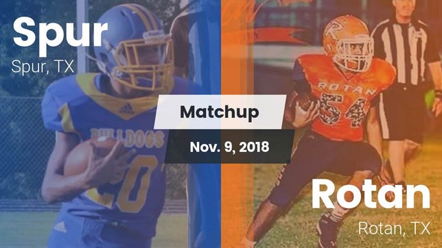 Watch this highlight video of the Spur (TX) football team in its game Matchup: Spur vs. Rotan  2018 on Nov 9, 2018