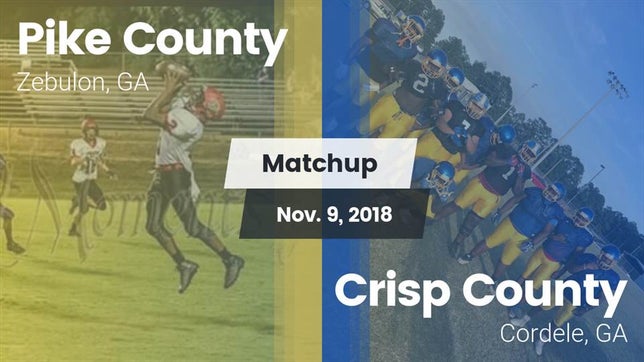 Watch this highlight video of the Pike County (Zebulon, GA) football team in its game Matchup: Pike County High GA vs. Crisp County  2018 on Nov 9, 2018