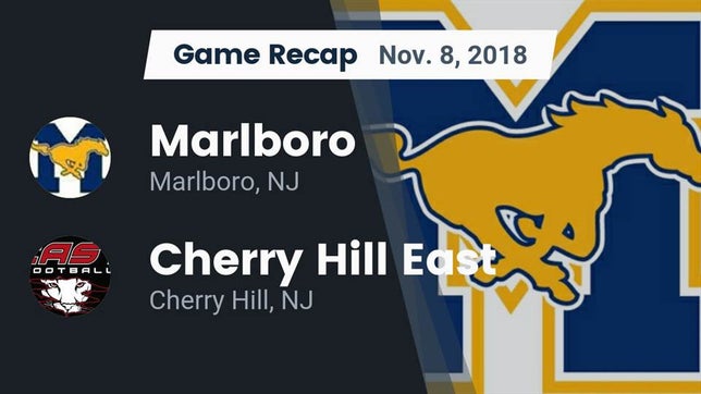 Watch this highlight video of the Marlboro (NJ) football team in its game Recap: Marlboro  vs. Cherry Hill East  2018 on Nov 8, 2018