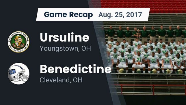 Watch this highlight video of the Ursuline (Youngstown, OH) football team in its game Recap: Ursuline  vs. Benedictine  2017 on Aug 25, 2017