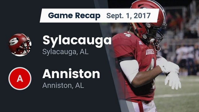 Watch this highlight video of the Sylacauga (AL) football team in its game Recap: Sylacauga  vs. Anniston  2017 on Sep 1, 2017