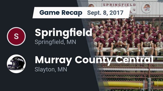Watch this highlight video of the Springfield (MN) football team in its game Recap: Springfield  vs. Murray County Central  2017 on Sep 8, 2017