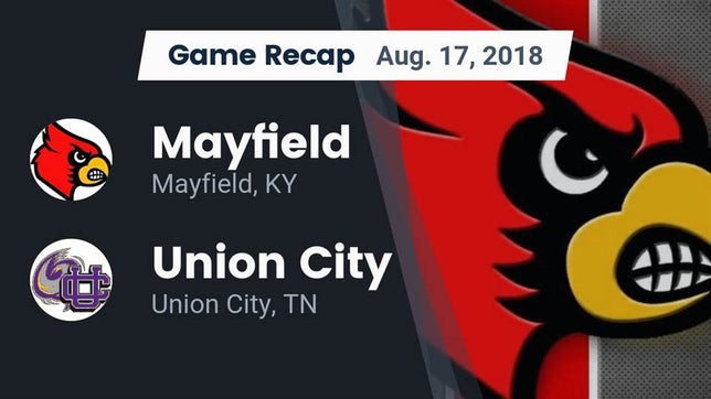 Watch this highlight video of the Mayfield (KY) football team in its game Recap: Mayfield  vs. Union City  2018 on Aug 17, 2018