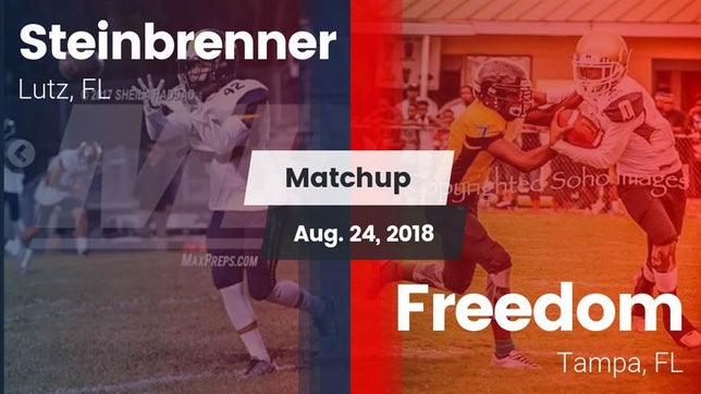Watch this highlight video of the Steinbrenner (Lutz, FL) football team in its game Matchup: Steinbrenner High vs. Freedom  2018 on Aug 24, 2018
