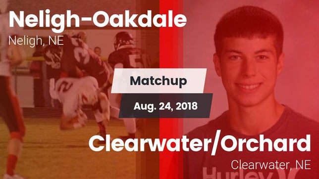 Watch this highlight video of the Neligh-Oakdale (Neligh, NE) football team in its game Matchup: Neligh-Oakdale vs. Clearwater/Orchard  2018 on Aug 24, 2018