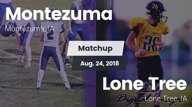 Watch this highlight video of the Montezuma (IA) football team in its game Matchup: Montezuma High vs. Lone Tree  2018 on Aug 24, 2018