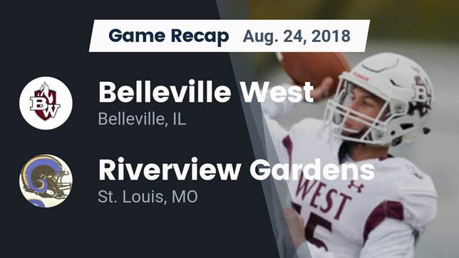 Watch this highlight video of the Belleville West (Belleville, IL) football team in its game Recap: Belleville West  vs. Riverview Gardens  2018 on Aug 24, 2018