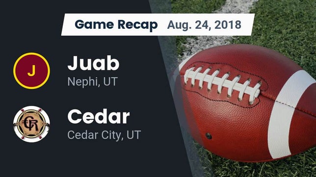 Watch this highlight video of the Juab (Nephi, UT) football team in its game Recap: Juab  vs. Cedar  2018 on Aug 24, 2018
