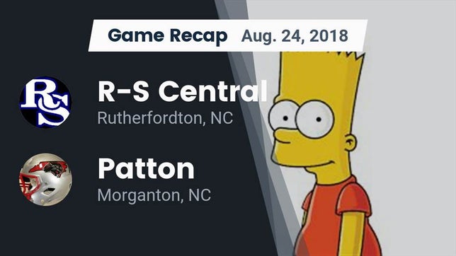 Watch this highlight video of the R-S Central (Rutherfordton, NC) football team in its game Recap: R-S Central  vs. Patton  2018 on Aug 24, 2018